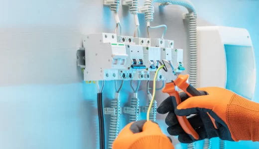 electrician-working-electric-panel-banner-with-copy-space